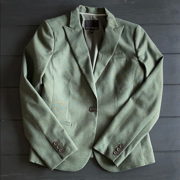 Banana Republic Jackets & Blazers - Final Sale Price - Banana Republic Green Blazer